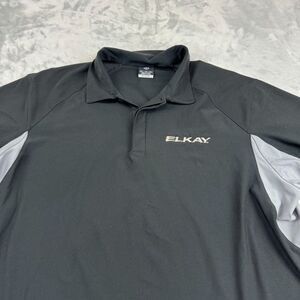 Nike‎ Golf Shirt Mens Extra Large Black Polo Dri-Fit UV Hidden Buttons Heavy